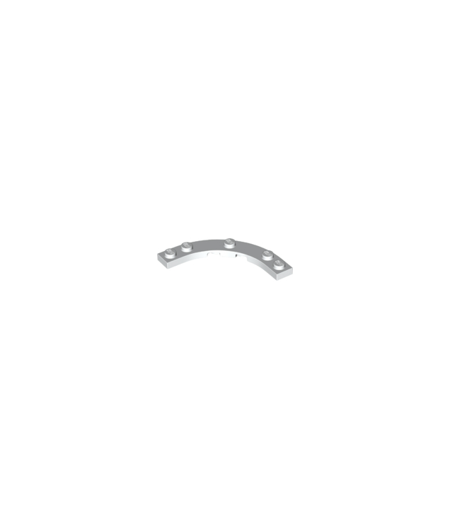 LEGO - Plaat, ronde hoek 5 x 5 met 4 x 4 gebogen uitsparing - White | N
