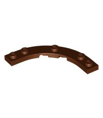 LEGO - Plaat, ronde hoek 5 x 5 met 4 x 4 gebogen uitsparing - Reddish Brown | N - Thumbnail