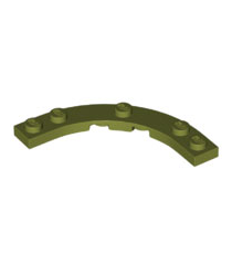 LEGO - Plaat, ronde hoek 5 x 5 met 4 x 4 gebogen uitsparing - Olive Green | N - Thumbnail