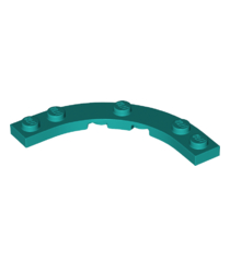LEGO - Plaat, ronde hoek 5 x 5 met 4 x 4 gebogen uitsparing - Dark Turquoise | N - Thumbnail