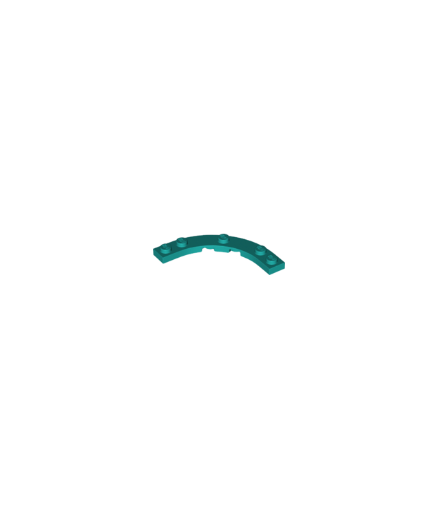 LEGO - Plaat, ronde hoek 5 x 5 met 4 x 4 gebogen uitsparing - Dark Turquoise | N