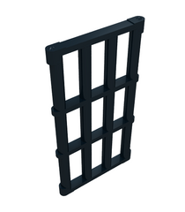 LEGO - Staaf 1 x 4 x 6 rooster met uitstekende uiteinden - Black | N - Thumbnail