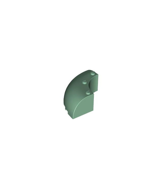 LEGO - Steen, ronde hoek 6 x 6 x 2 - Sand Green | N