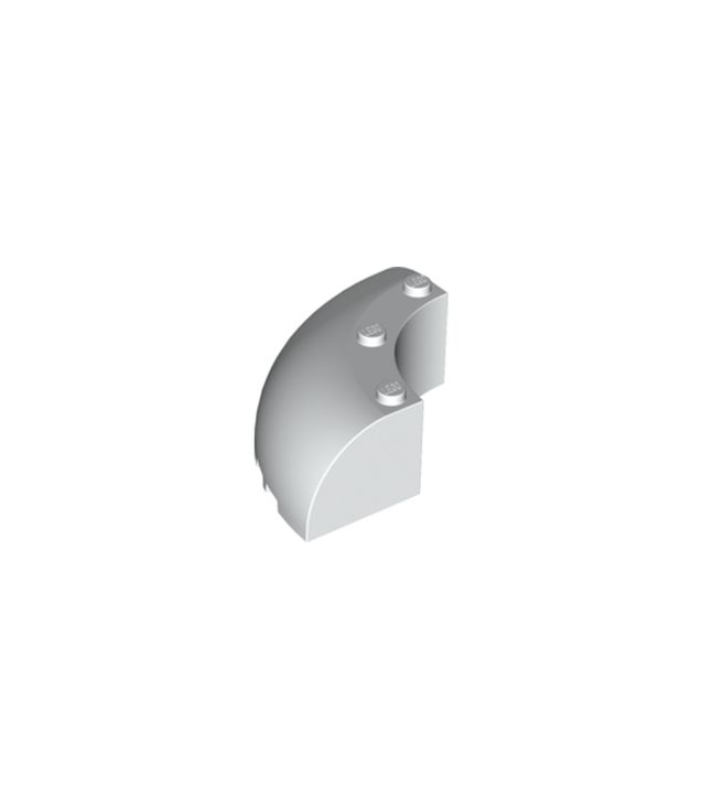 LEGO - Steen, ronde hoek 6 x 6 x 2 - White | N