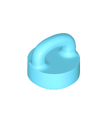 LEGO - Tegel, rond 1 x 1 met lus - Medium Azure | N - Thumbnail