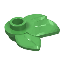 LEGO - Plantplaat, rond 1 x 1 met 3 bladeren - Bright Green | N - Thumbnail