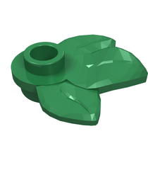 LEGO - Plantplaat, rond 1 x 1 met 3 bladeren - Green | N - Thumbnail