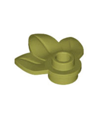 LEGO - Plantplaat, rond 1 x 1 met 3 bladeren - Olive Green | N - Thumbnail