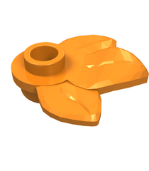 LEGO - Plantplaat, rond 1 x 1 met 3 bladeren - Orange | N - Thumbnail