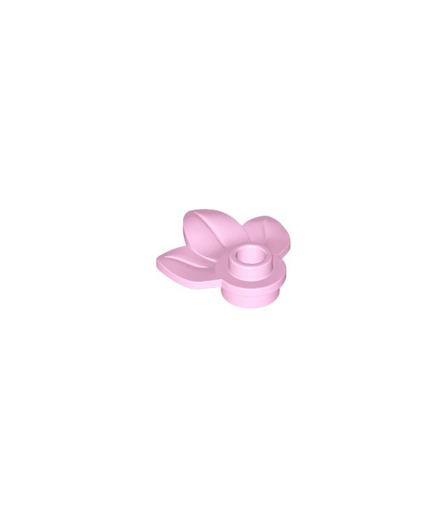 LEGO - Plantplaat, rond 1 x 1 met 3 bladeren - Bright Pink | N