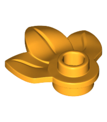 LEGO - Plantplaat, rond 1 x 1 met 3 bladeren - Bright Light Orange | N - Thumbnail
