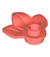 LEGO - Plantplaat, rond 1 x 1 met 3 bladeren - Coral | N - Thumbnail