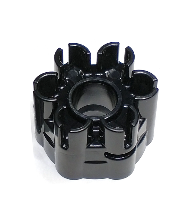 LEGO - Projectiellanceeronderdeel, snelvuur zesloops met ronde loopopeningen - Black | N