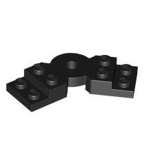LEGO - Plaat, gemodificeerd 2 x 6 x 2/3 gebogen - Black | N - Thumbnail