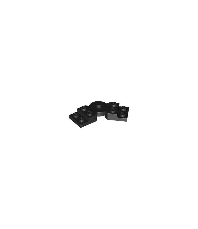 LEGO - Plaat, gemodificeerd 2 x 6 x 2/3 gebogen - Black | N