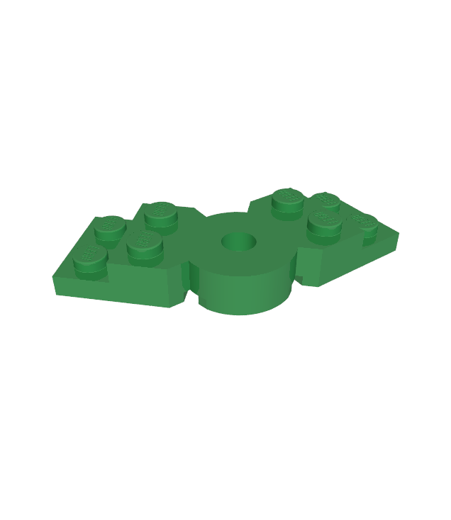 LEGO - Plaat, gemodificeerd 2 x 6 x 2/3 gebogen - Green | N