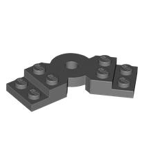 LEGO - Plaat, gemodificeerd 2 x 6 x 2/3 gebogen - Dark Bluish Gray | N - Thumbnail