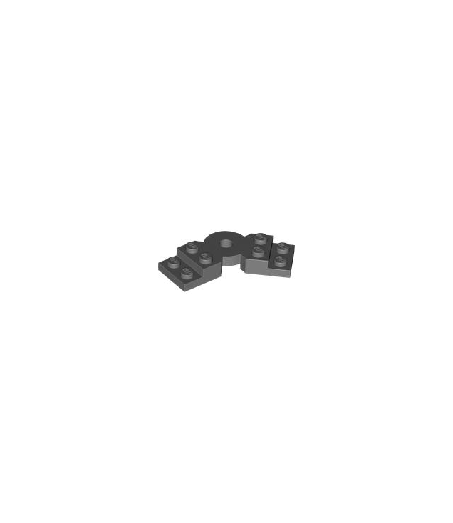 LEGO - Plaat, gemodificeerd 2 x 6 x 2/3 gebogen - Dark Bluish Gray | N