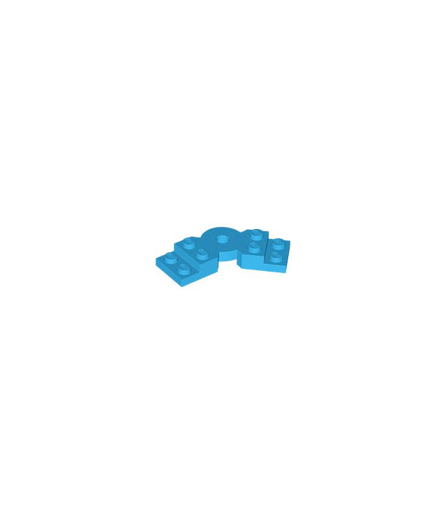 LEGO - Plaat, gemodificeerd 2 x 6 x 2/3 gebogen - Dark Azure | N