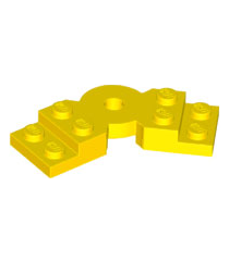 LEGO - Plaat, gemodificeerd 2 x 6 x 2/3 gebogen - Yellow | N - Thumbnail
