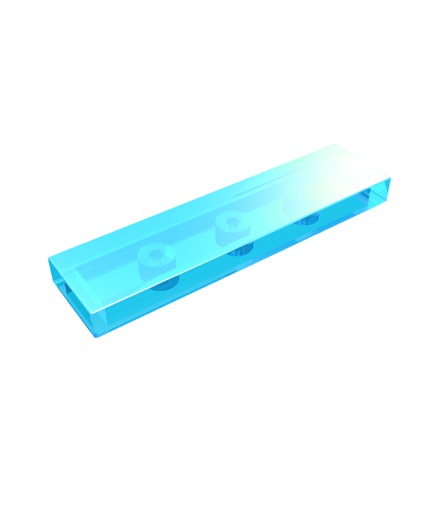 LEGO - Tegel 1 x 4 - Trans-Light Blue | N