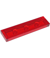 LEGO - Tegel 1 x 4 - Trans-Red | N - Thumbnail