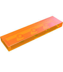 LEGO - Tegel 1 x 4 - Trans-Orange | N - Thumbnail