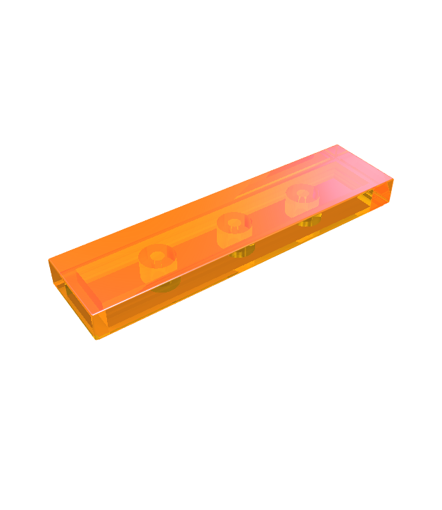 LEGO - Tegel 1 x 4 - Trans-Orange | N