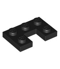 LEGO - Plaat, gemodificeerd 2 x 3 met 1 x 1 uitsparing - Black | N - Thumbnail