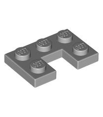 LEGO - Plaat, gemodificeerd 2 x 3 met 1 x 1 uitsparing - Light Bluish Gray | N - Thumbnail