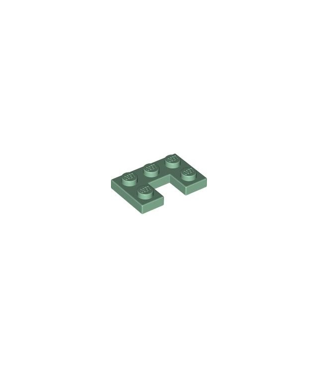LEGO - Plaat, gemodificeerd 2 x 3 met 1 x 1 uitsparing - Sand Green | N