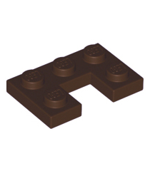 LEGO - Plaat, gemodificeerd 2 x 3 met 1 x 1 uitsparing - Dark Brown | N - Thumbnail