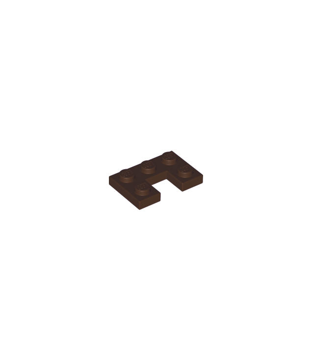 LEGO - Plaat, gemodificeerd 2 x 3 met 1 x 1 uitsparing - Dark Brown | N