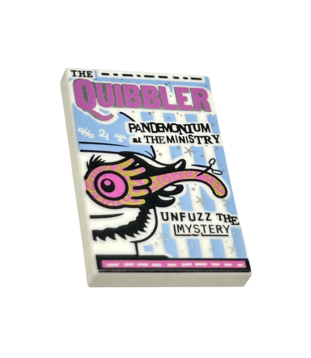 LEGO - Tegel 2 x 3 met krant ‘The Quibbler’-opdruk - White | N