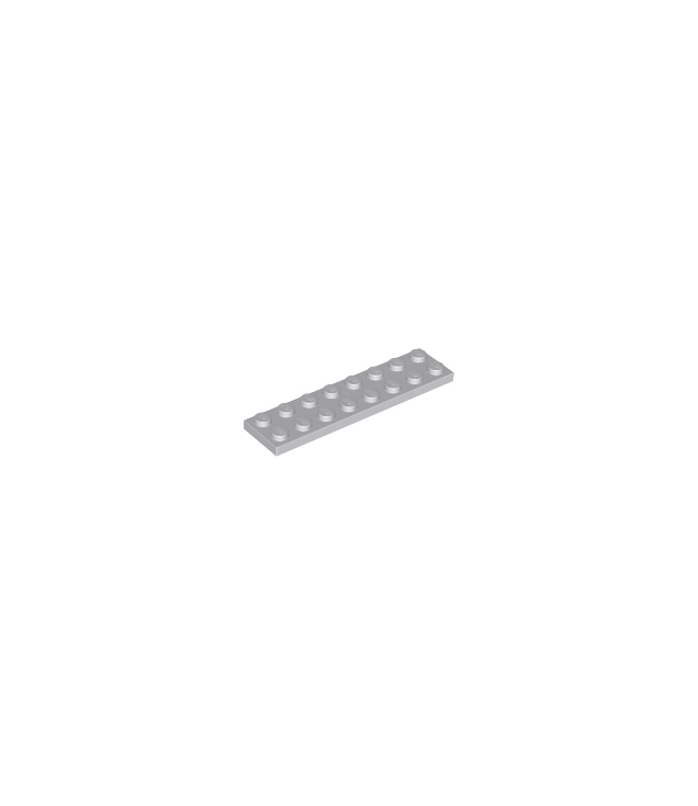 LEGO - Plaat 2 x 8 - Light Bluish Gray | N