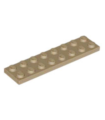 LEGO - Plaat 2 x 8 - Dark Tan | N - Thumbnail