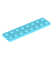 LEGO - Plaat 2 x 8 - Medium Azure | N - Thumbnail