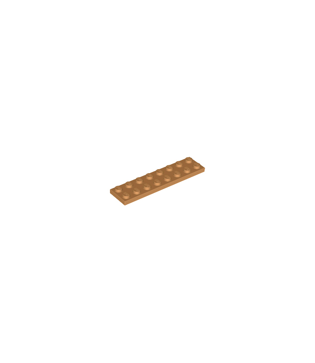 LEGO - Plaat 2 x 8 - Medium Nougat | N