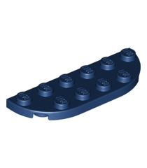 LEGO - Plaat, ronde hoek 2 x 6 dubbel - Dark Blue | N - Thumbnail