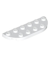 LEGO - Plaat, ronde hoek 2 x 6 dubbel - White | N - Thumbnail