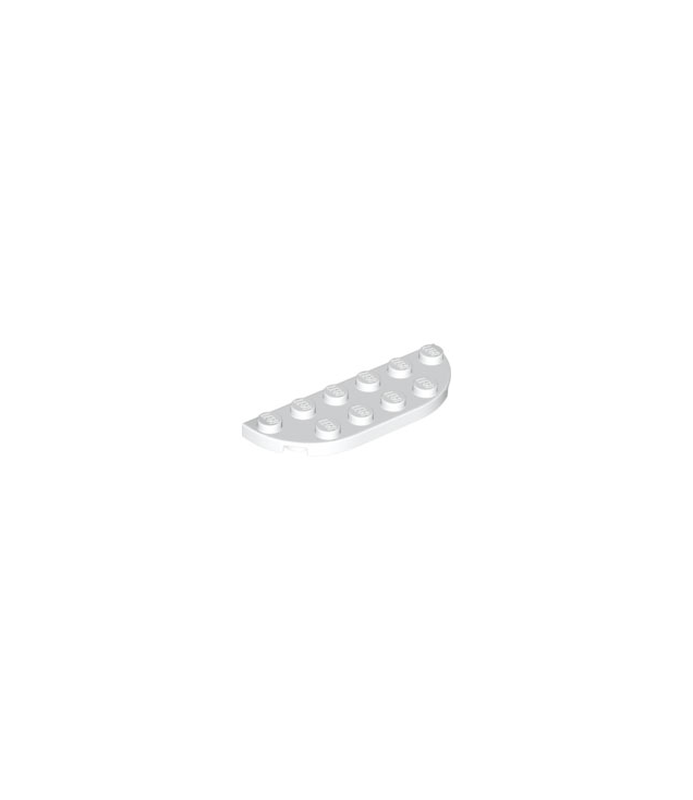 LEGO - Plaat, ronde hoek 2 x 6 dubbel - White | N