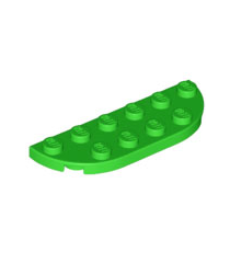 LEGO - Plaat, ronde hoek 2 x 6 dubbel - Bright Green | N - Thumbnail