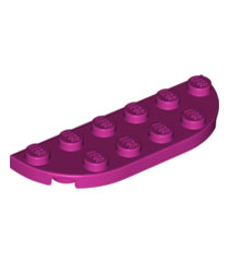 LEGO - Plaat, ronde hoek 2 x 6 dubbel - Magenta | N - Thumbnail