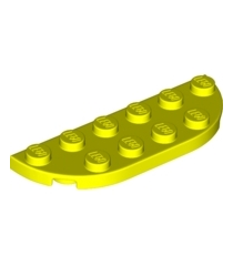 LEGO - Plaat, ronde hoek 2 x 6 dubbel - Neon Yellow | N - Thumbnail