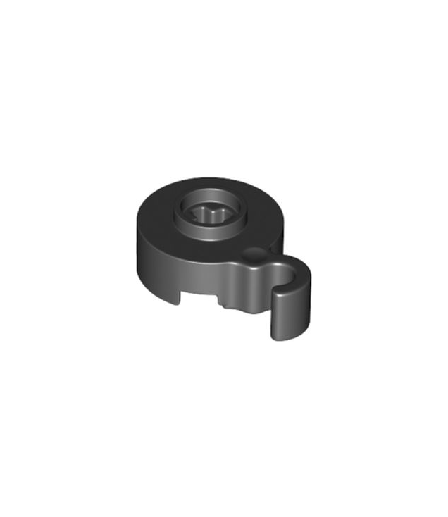 LEGO - Haak rond 2 x 2 met as-gat en onderop een nophouder - Black | N