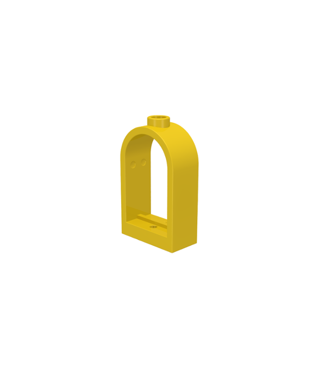LEGO - Raam 1 x 2 x 2 2/3 met afgeronde bovenkant - Yellow | N