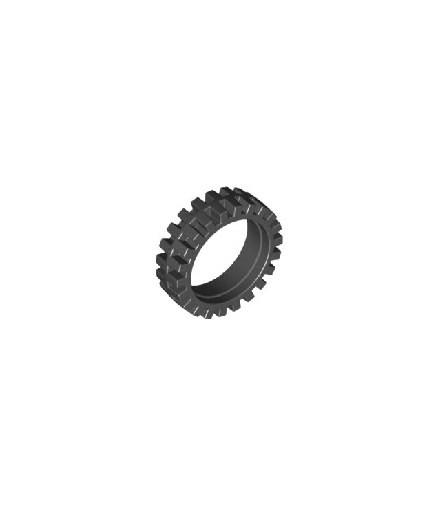 LEGO - Band Ø24 mm x 7 mm met offset-profiel en middenband - Black | N