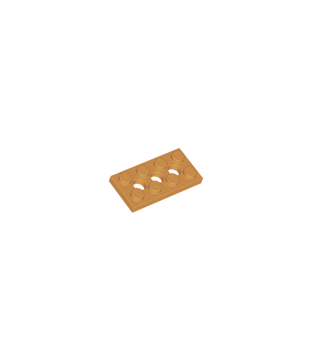 LEGO - Technic, plaat 2 x 4 met 3 gaten - Medium Nougat | N