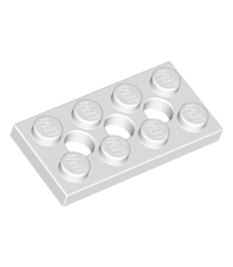 LEGO - Technic, plaat 2 x 4 met 3 gaten - White | N - Thumbnail