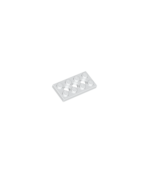 LEGO - Technic, plaat 2 x 4 met 3 gaten - White | N